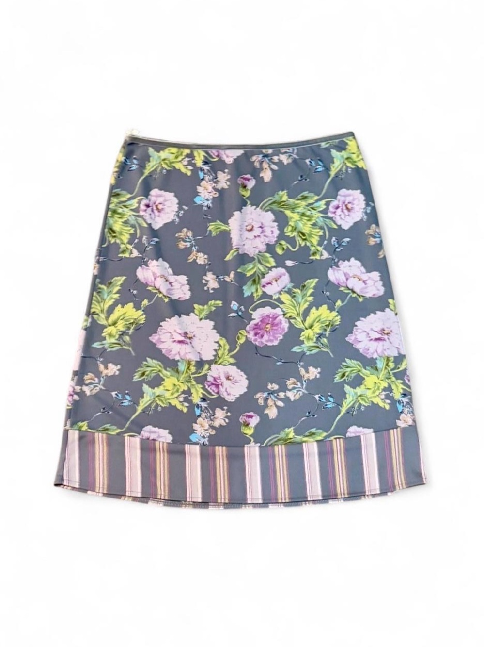 GAP Gray Floral Print A-Line Skirt Size S